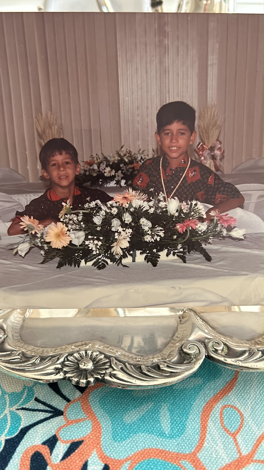 Fotografía de sus hijos cuando eran pequeños